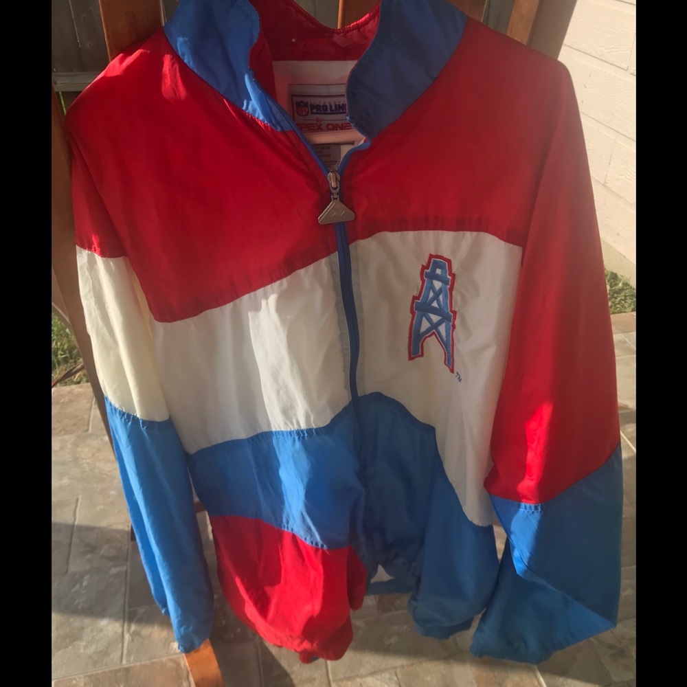 Oilers Vintage Light Jacket Size Large